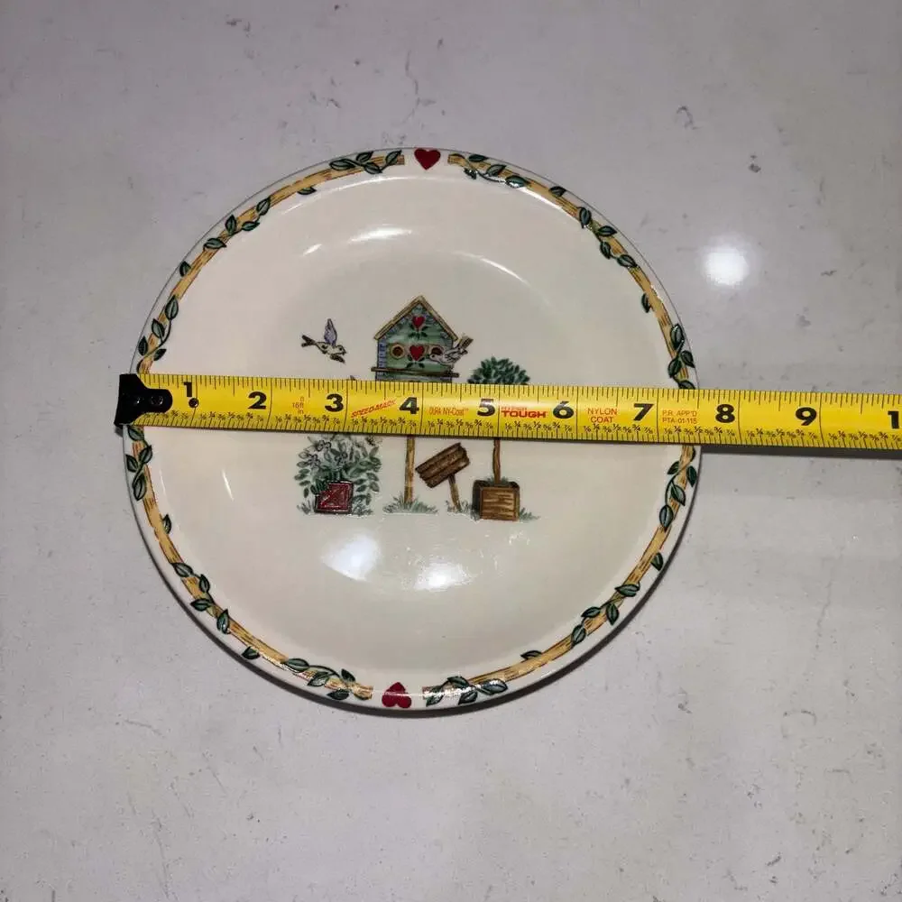 Thomson Pottery Birdhouse Pattern Salad Plates (Set of 6)